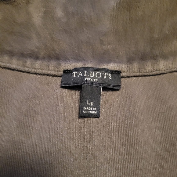 ⭐️🎄 2for$10 SALE Talbots Soft Grey Velour Sweatshirt - Picture 4 of 6